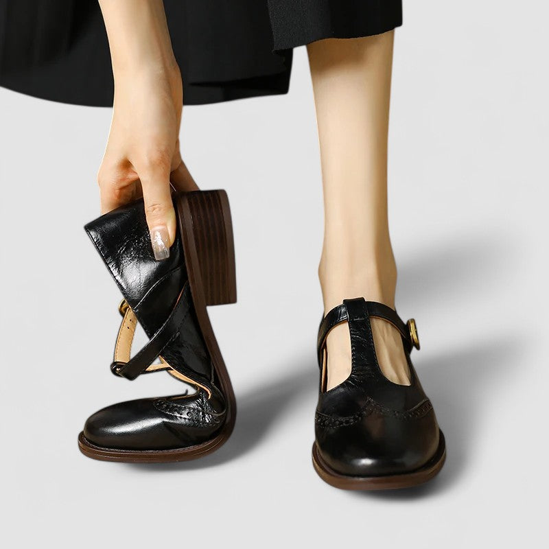 Noelle | Orthopedic T-Strap Shoes