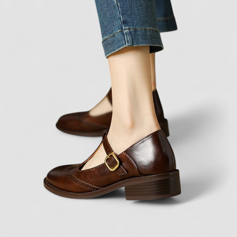 Noelle | Orthopedic T-Strap Shoes