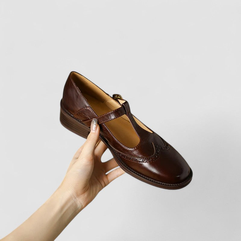Noelle | Orthopedic T-Strap Shoes
