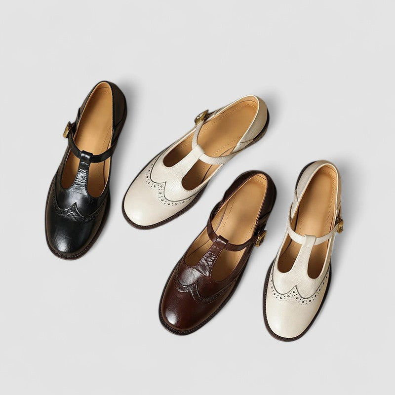 Noelle | Orthopedic T-Strap Shoes