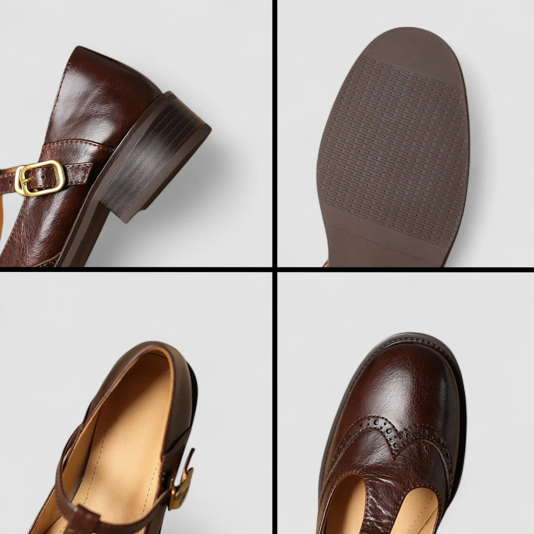 Noelle | Orthopedic T-Strap Shoes