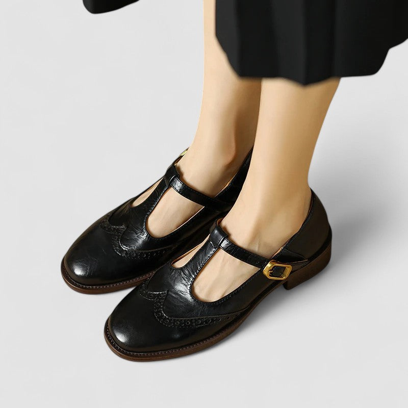 Noelle | Orthopedic T-Strap Shoes