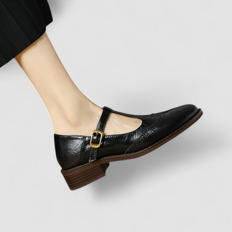Noelle | Orthopedic T-Strap Shoes