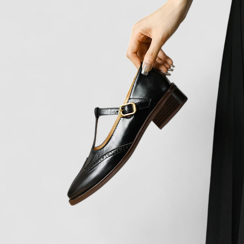 Noelle | Orthopedic T-Strap Shoes