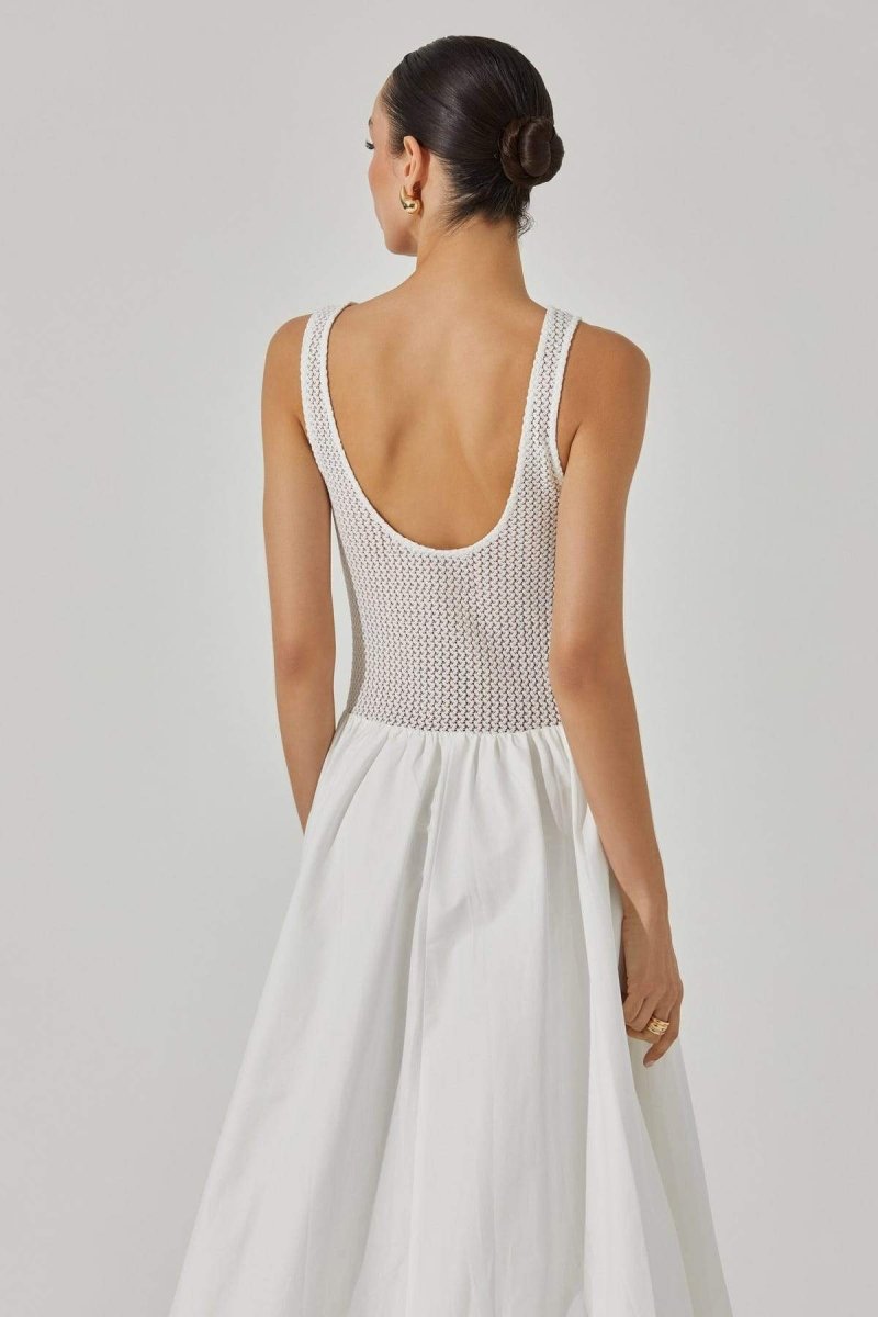 Teodora® | Sleeveless Midi Dress In Contrast Color