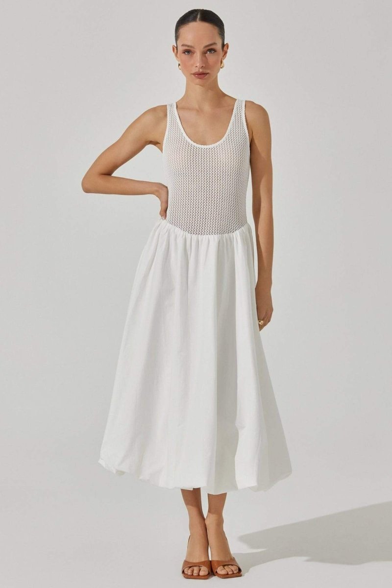 Teodora® | Sleeveless Midi Dress In Contrast Color