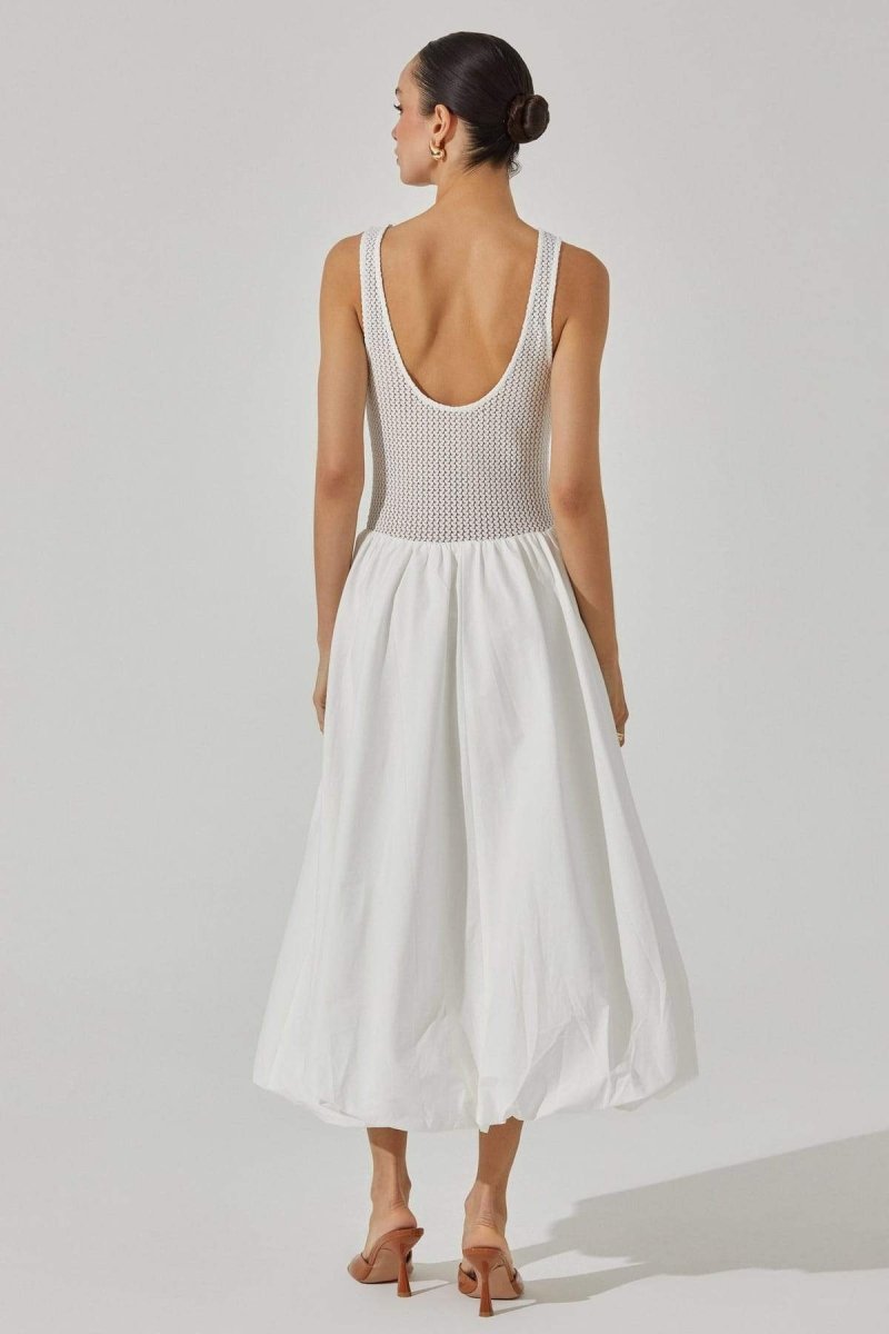 Teodora® | Sleeveless Midi Dress In Contrast Color