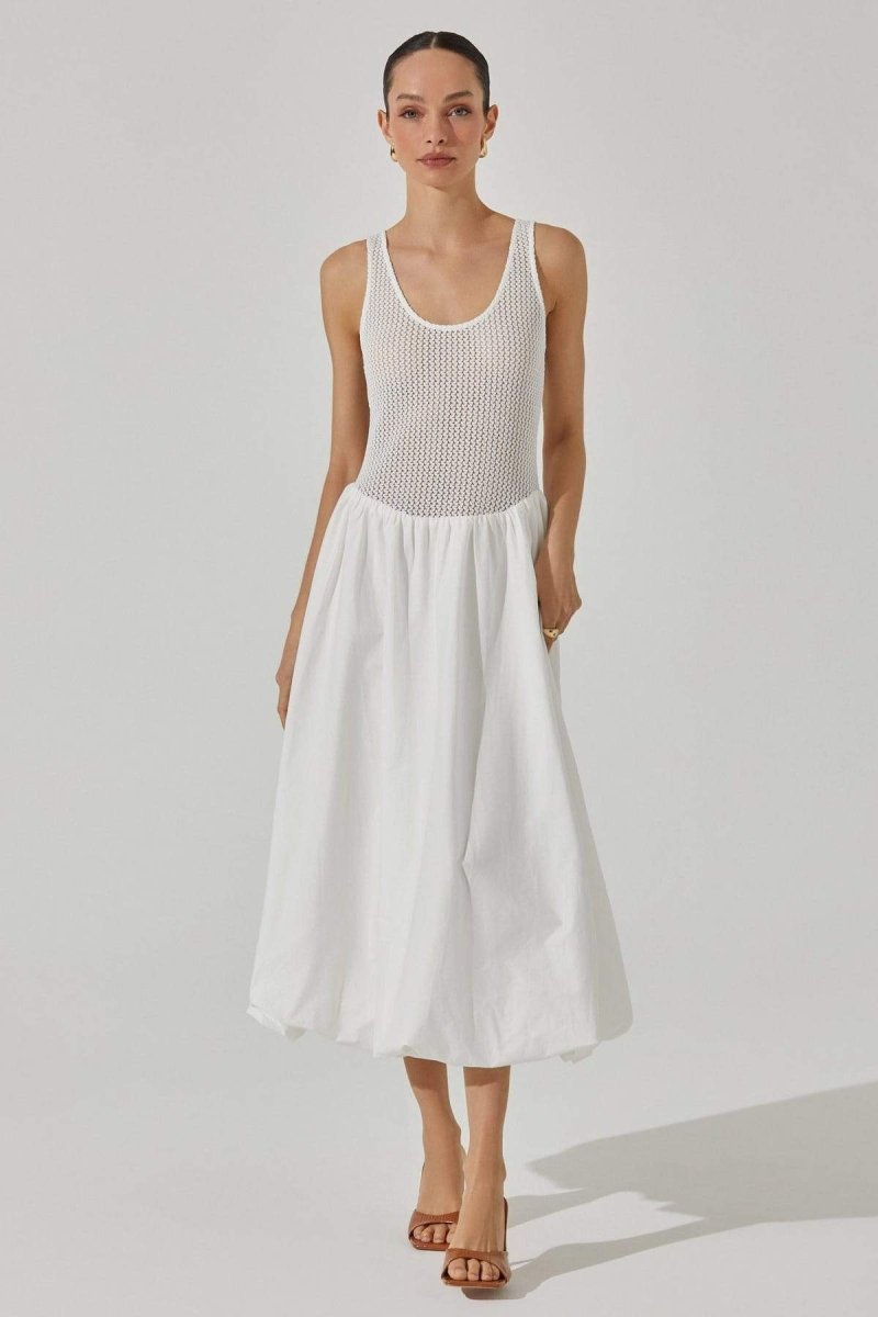 Leila® | Sleeveless Midi Dress In Contrast Color