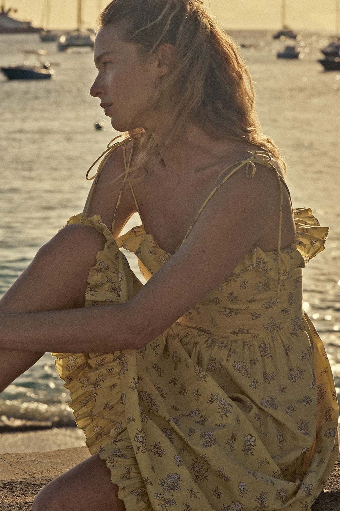 Oriana® | Printed Midi Slip With Ruffle Trim