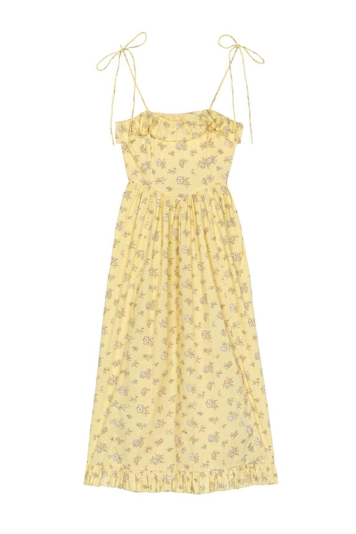 Oriana® | Printed Midi Slip With Ruffle Trim