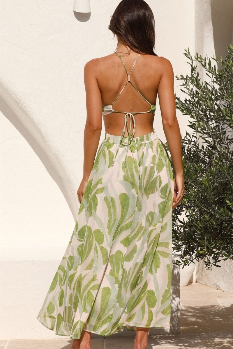 Guadalupe® | Floral Cut-Out Midi Dress