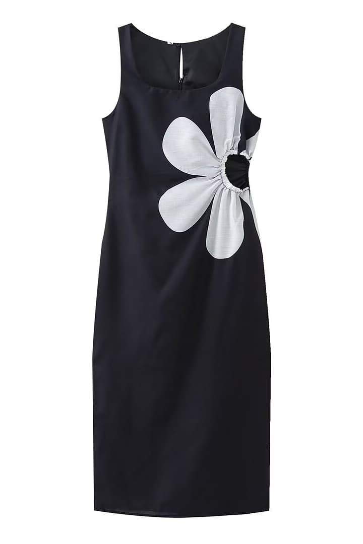 Vania® | Floral Cut-Out Midi Dress