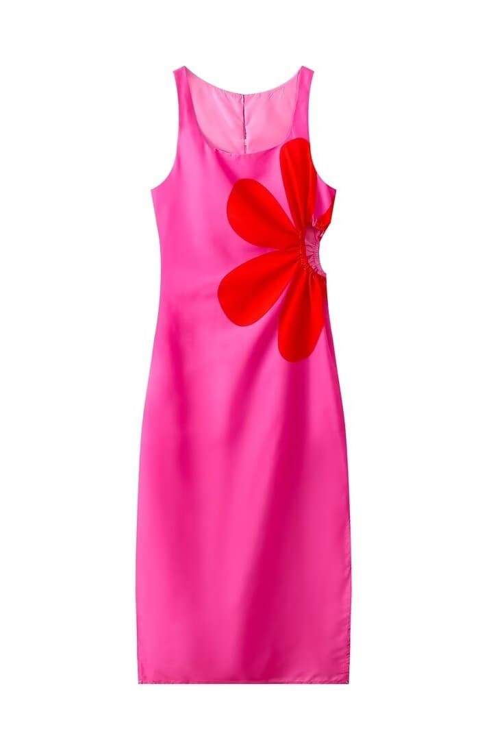 Vania® | Floral Cut-Out Midi Dress