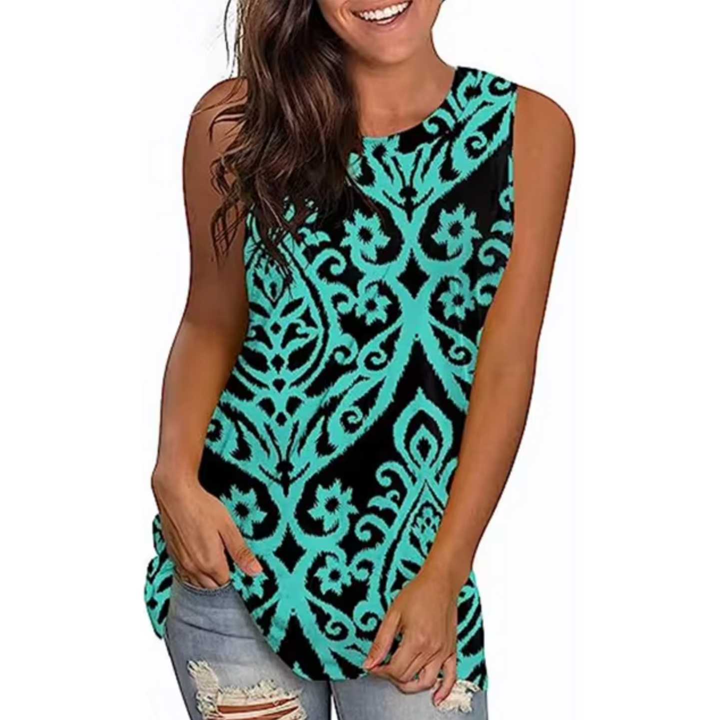 Elodia® | Printed Sleeveless T-Shirt