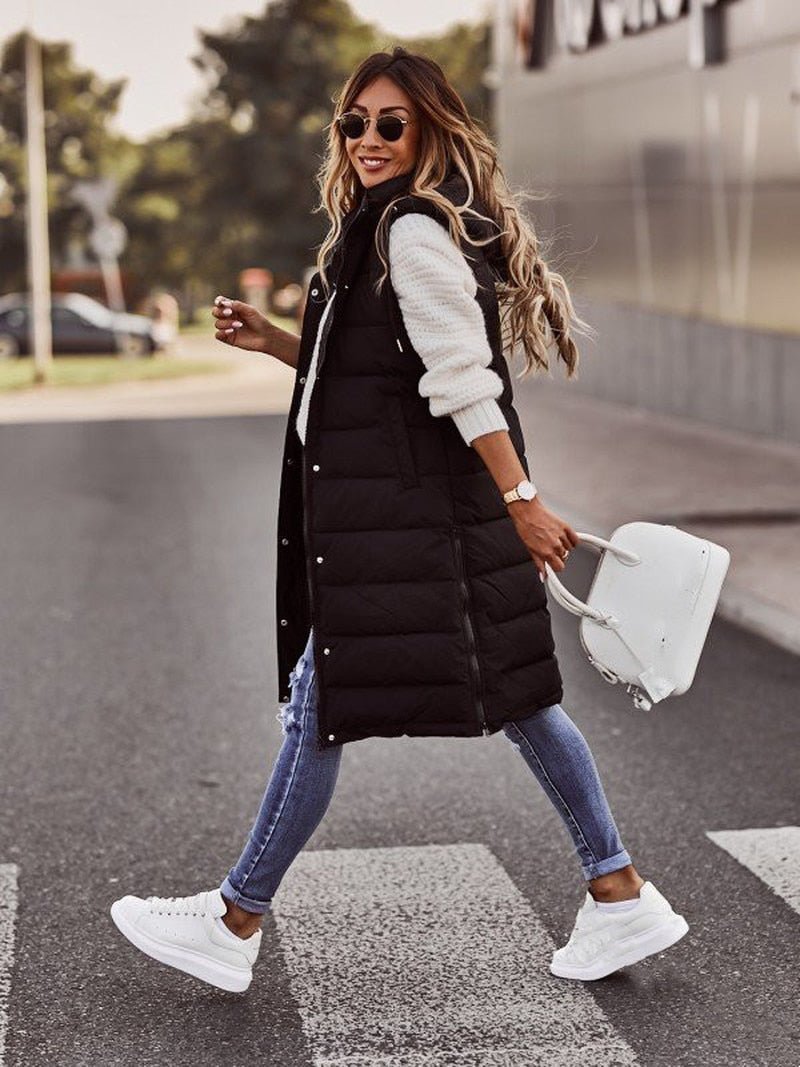 Rosalía | Padded knee-length vest