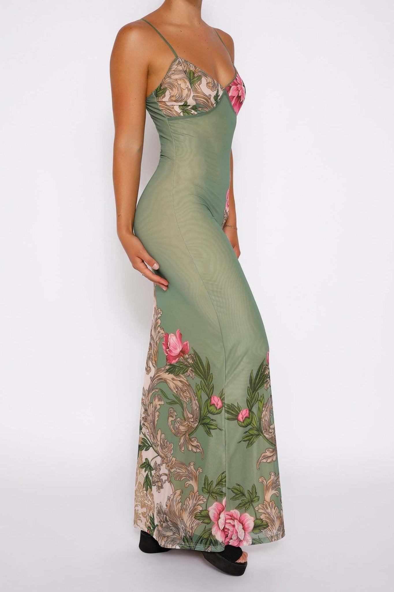 Berta® | Printed, Figure-Hugging Maxi Slip