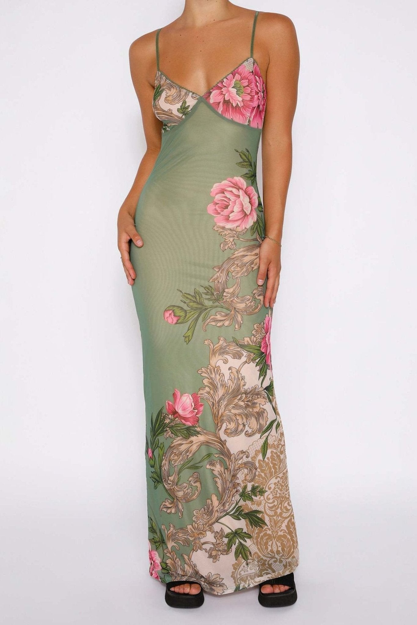Vera® | Printed, Figure-Hugging Maxi Slip