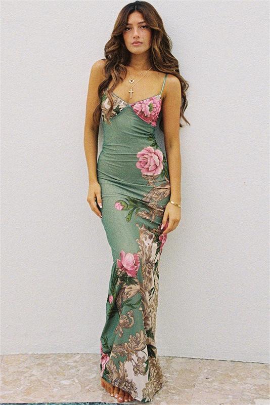 Berta® | Printed, Figure-Hugging Maxi Slip