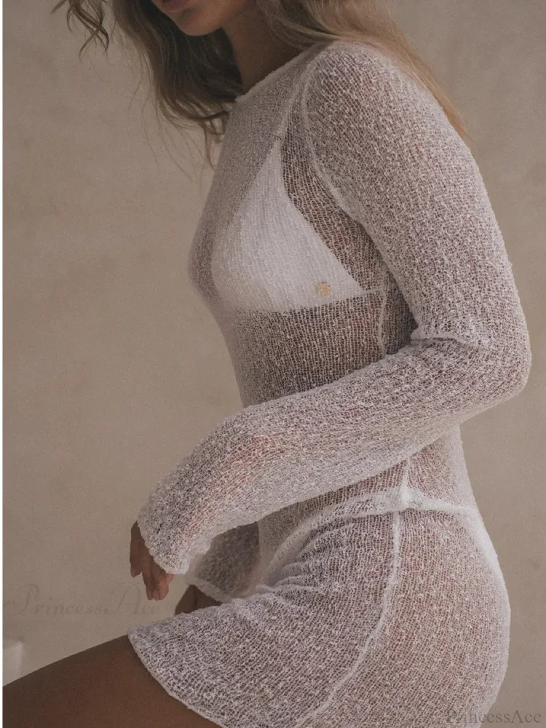 Perspective Long Sleeve Mini Dress