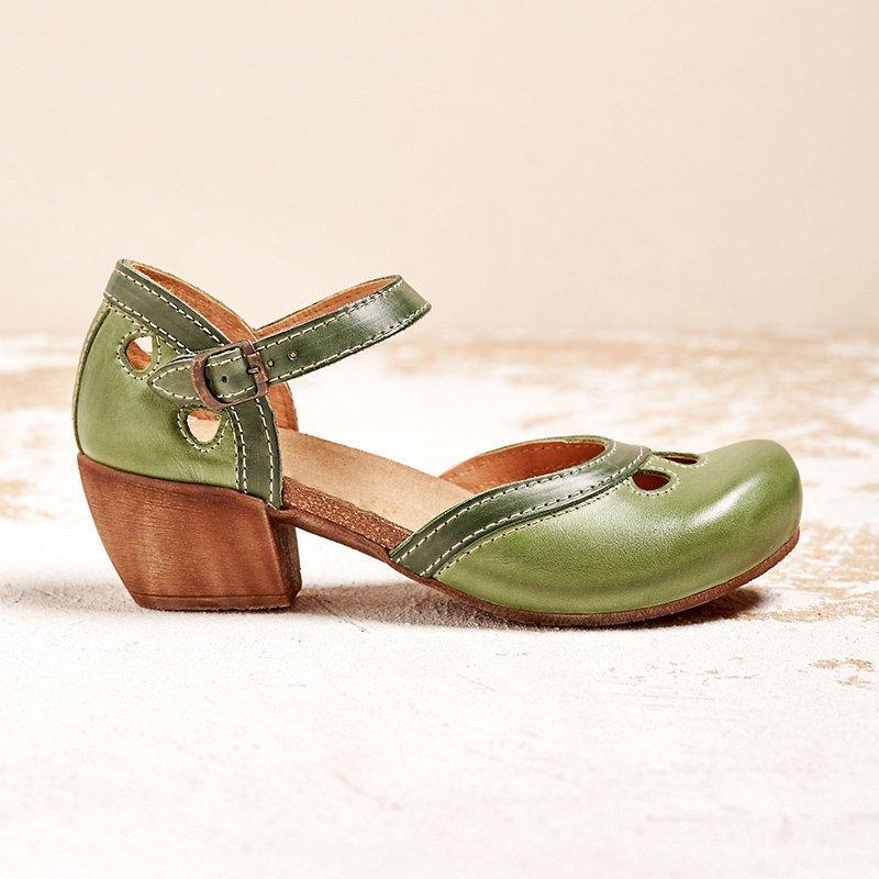 Kristen | Orthopedic Ankle Strap Heeled Shoes