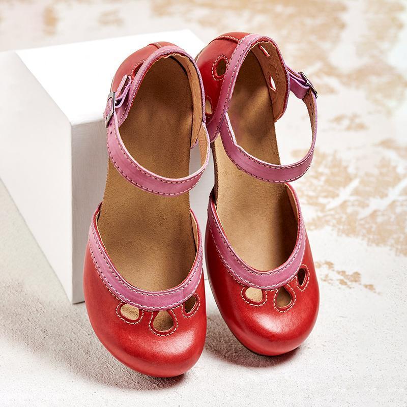 Kristen | Orthopedic Ankle Strap Heeled Shoes