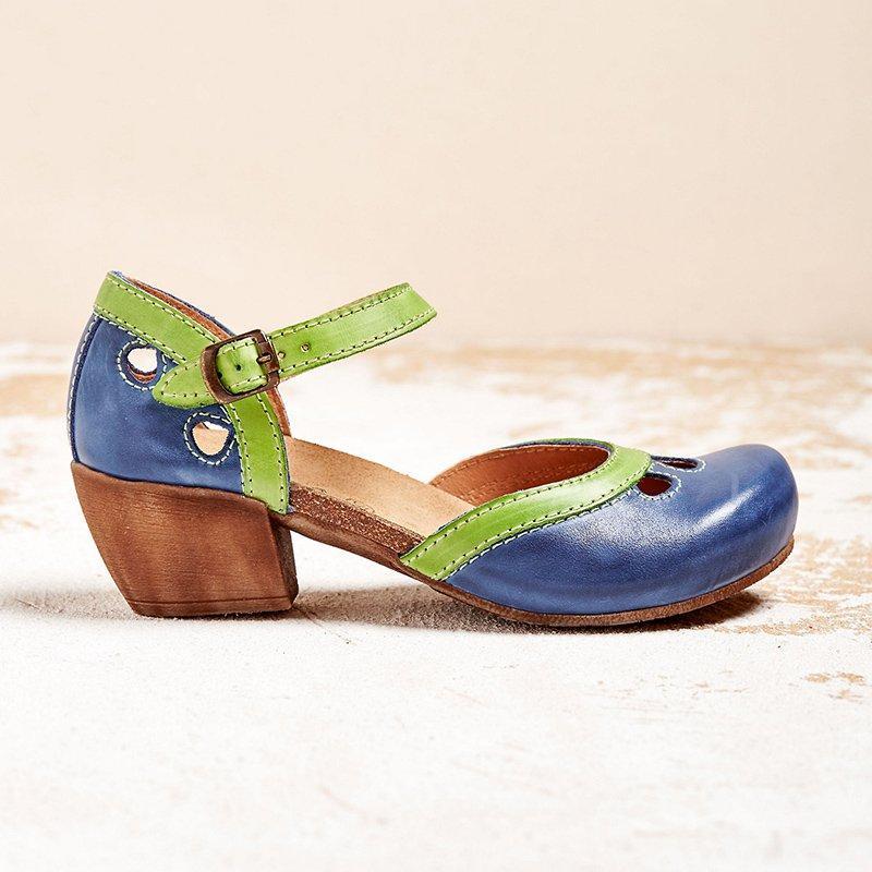 Kristen | Orthopedic Ankle Strap Heeled Shoes