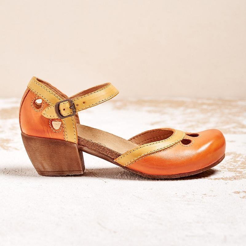 Kristen | Orthopedic Ankle Strap Heeled Shoes