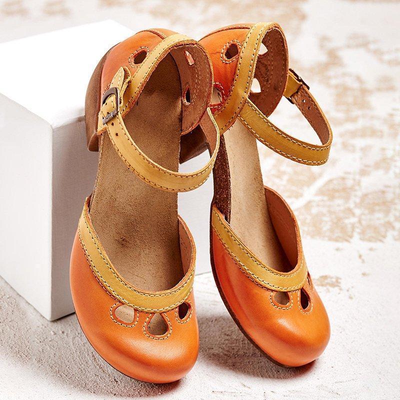 Kristen | Orthopedic Ankle Strap Heeled Shoes