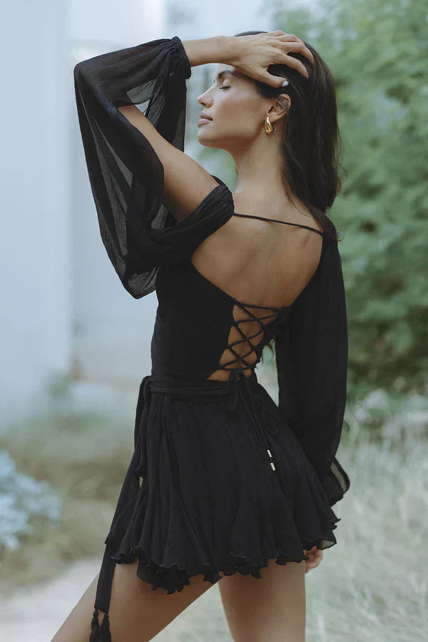 Piper | Women's V-Neck Wrap Mini Dress