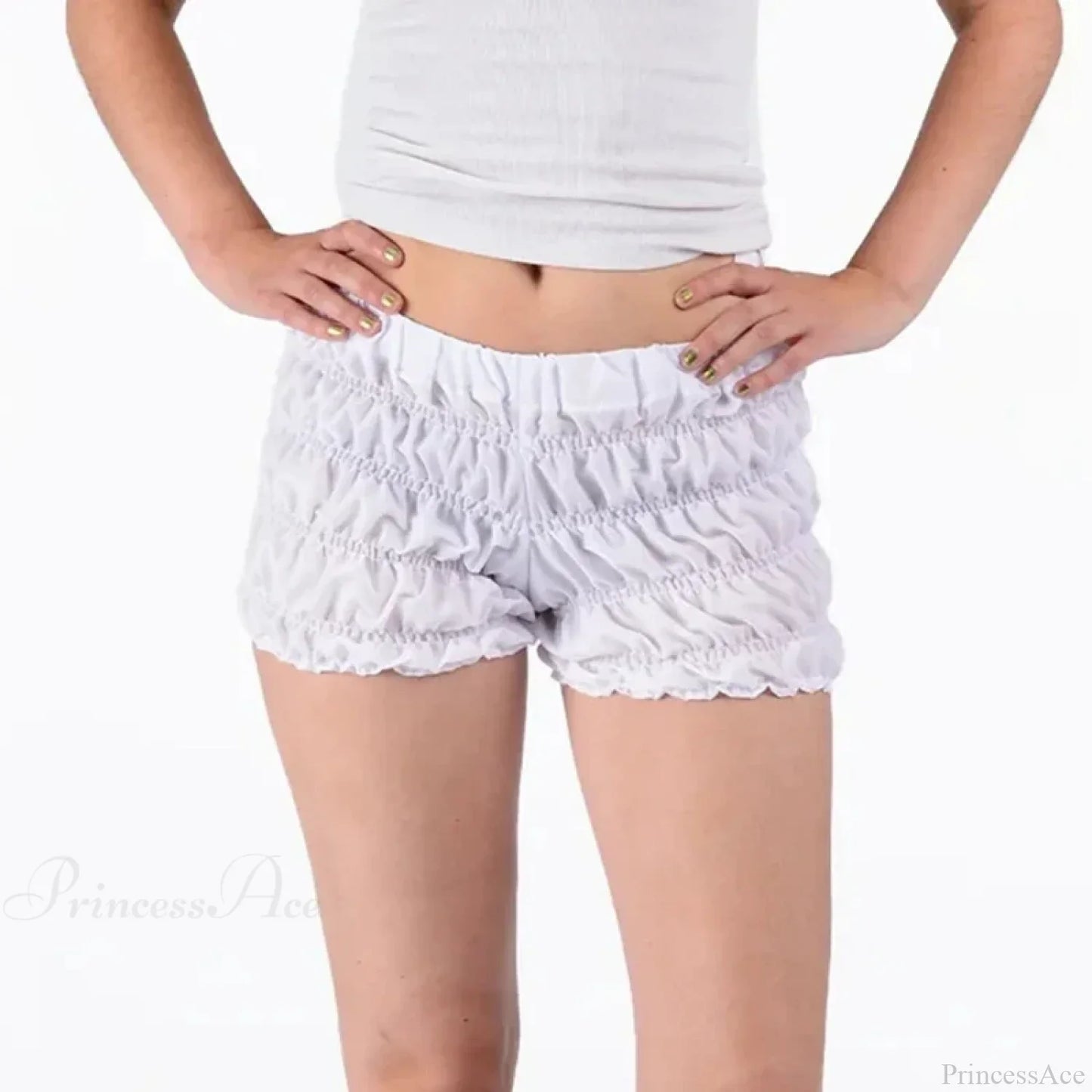 Plaid Frill Tiered Low-Rise Short