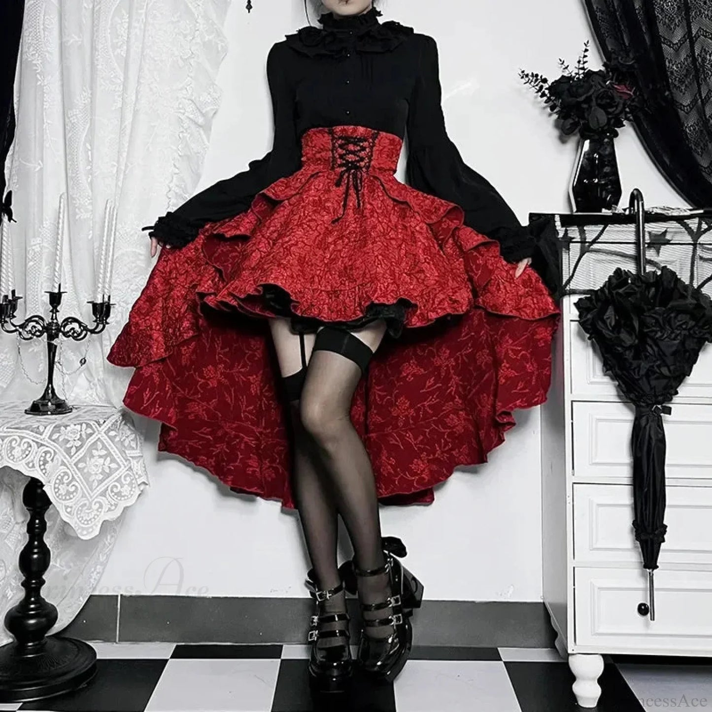 Pleated Bodice Antique Skirt
