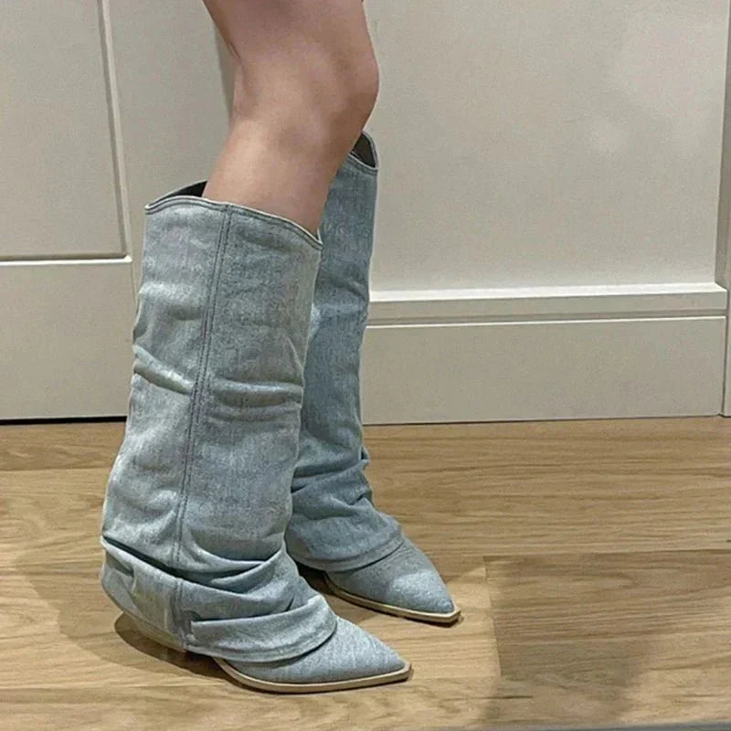 Paula | Knee high cowboy boots