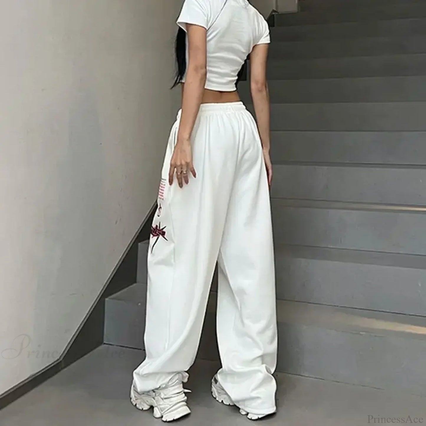 Printed Drawstring Casual Pants