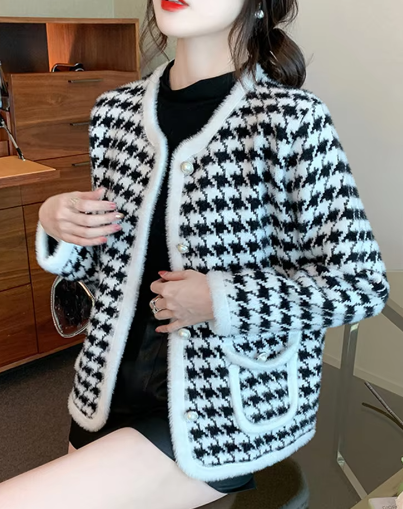 Victoria | Vintage houndstooth cardigan
