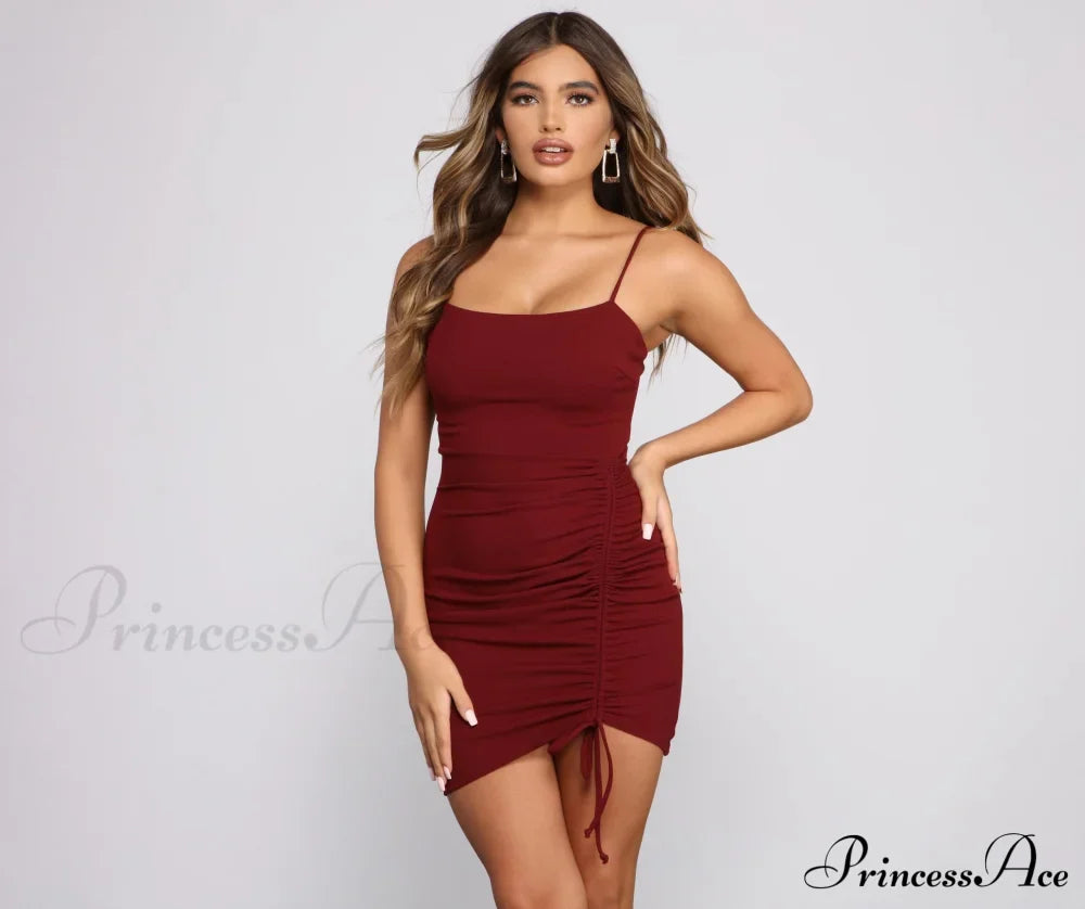 Ready To Stylish Ruche Mini Dress