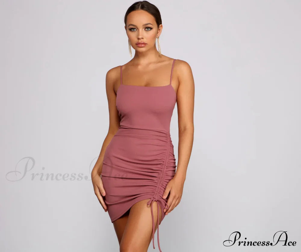 Ready To Stylish Ruche Mini Dress