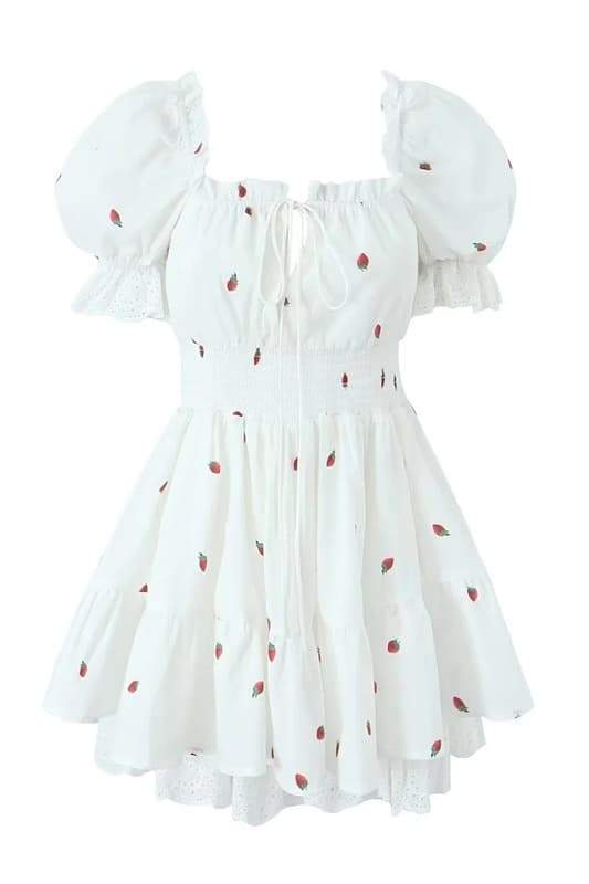 Judith® | Printed Mini Dress With Puff Sleeves