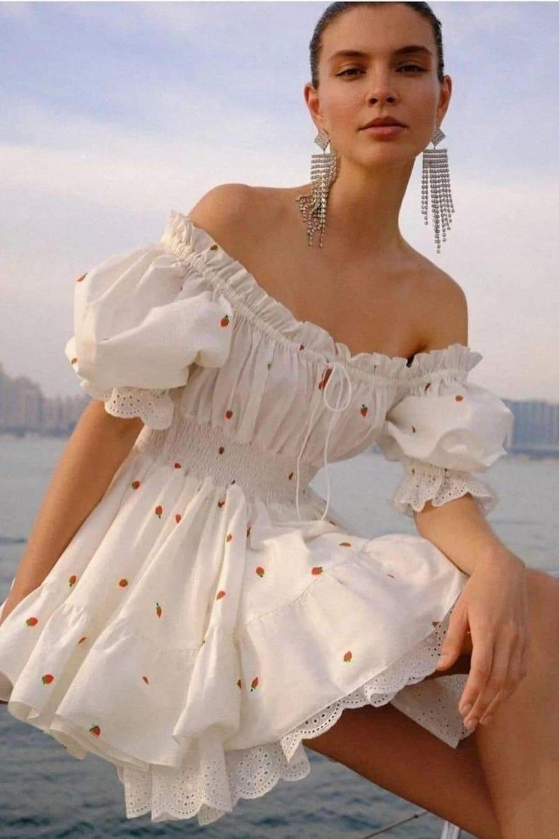 Judith® | Printed Mini Dress With Puff Sleeves