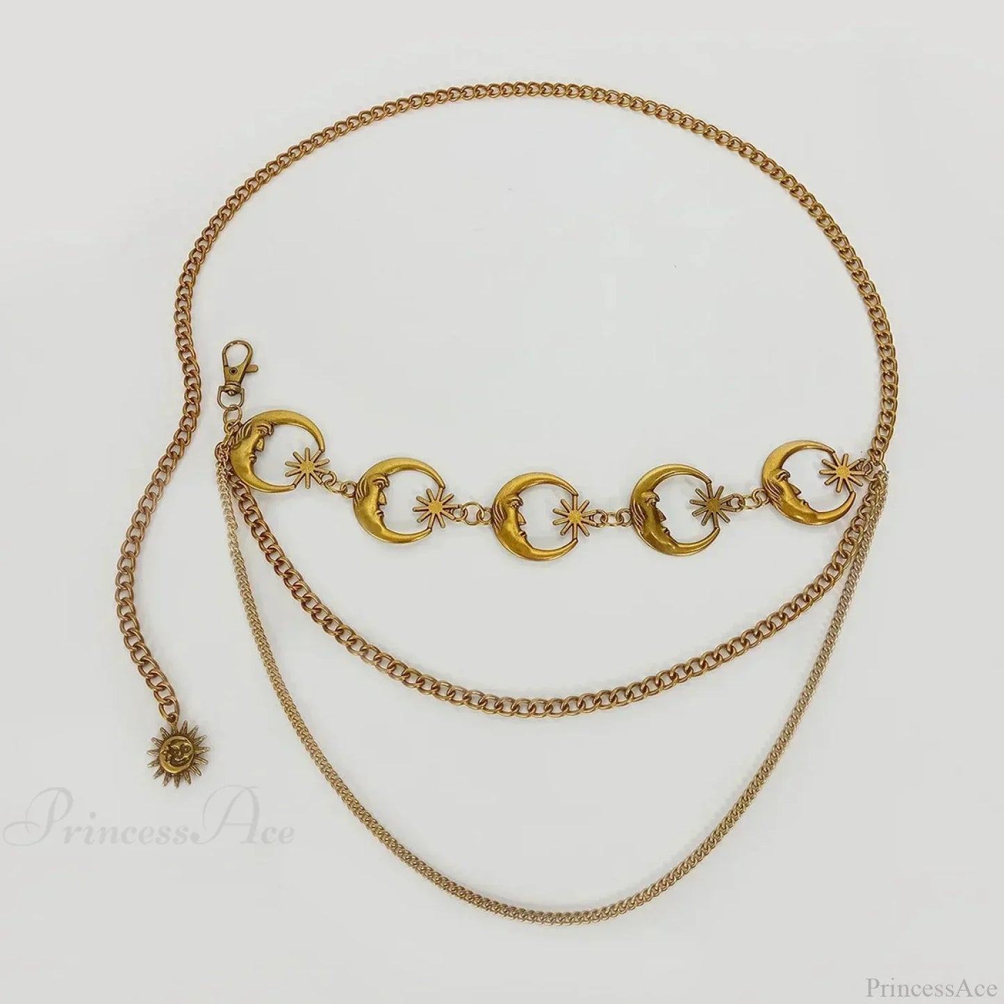 Rebellious Dark Urban Layered Waist Chain Belt