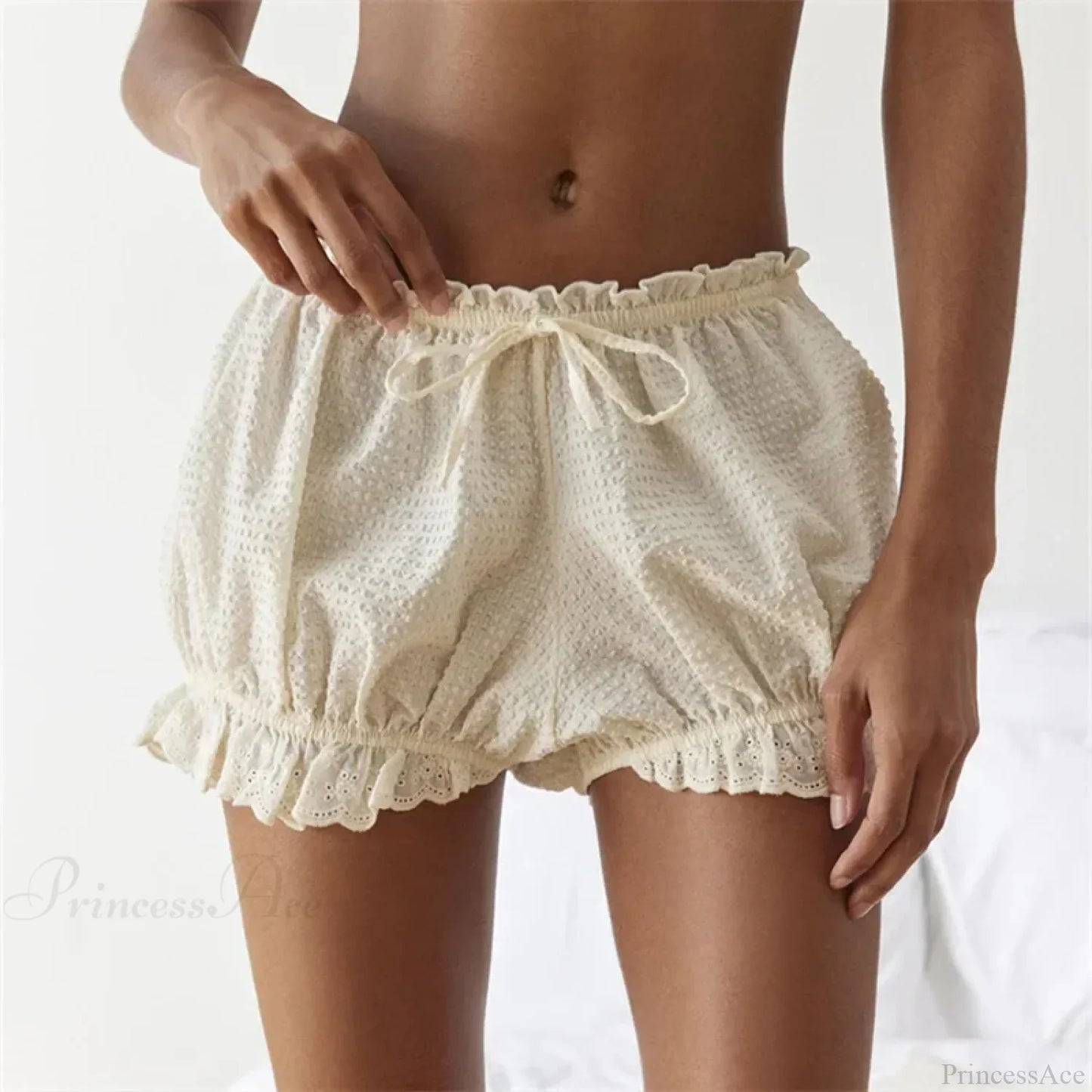 Red Gingham Lace Trim Bloomer Short