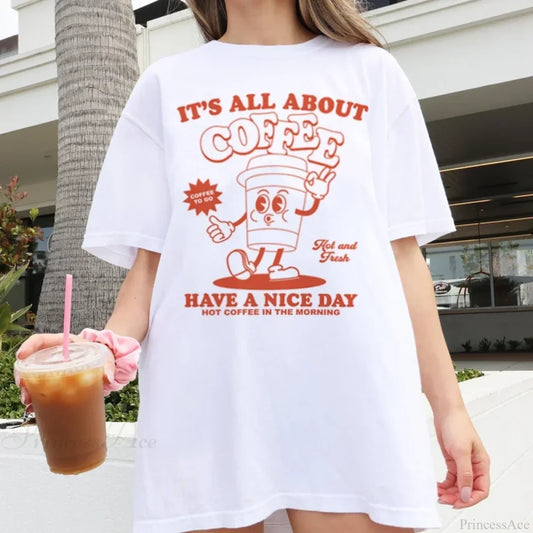 Retro Cartoon Coffee T-shirt