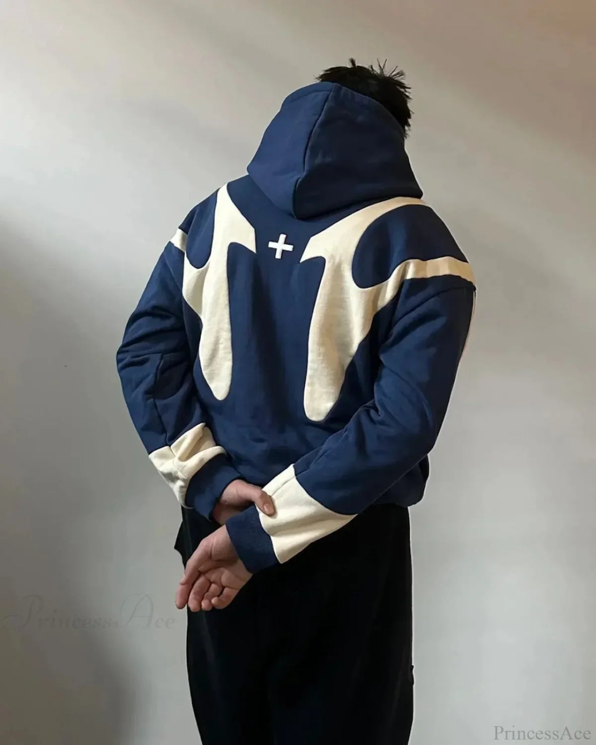 Retro Embroidery Oversized Hoodie