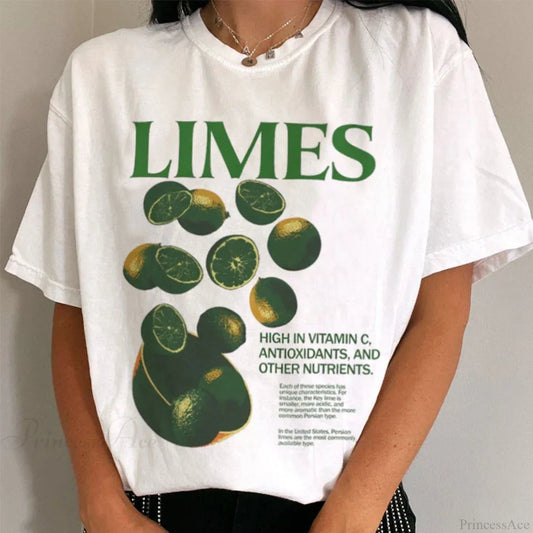 Retro Limes Graphic Oversized T-shirt