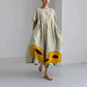 Regan® | Elegant Long Summer Dress With Floral Print For Women