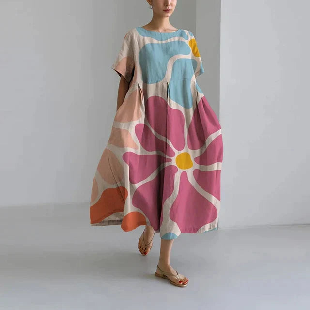 Regan® | Elegant Long Summer Dress With Floral Print For Women