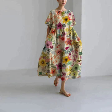 Regan® | Elegant Long Summer Dress With Floral Print For Women
