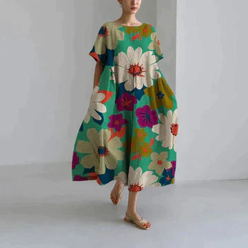 Regan® | Elegant Long Summer Dress With Floral Print For Women