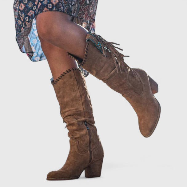 Kayla | Orthopedic Fringe Boots
