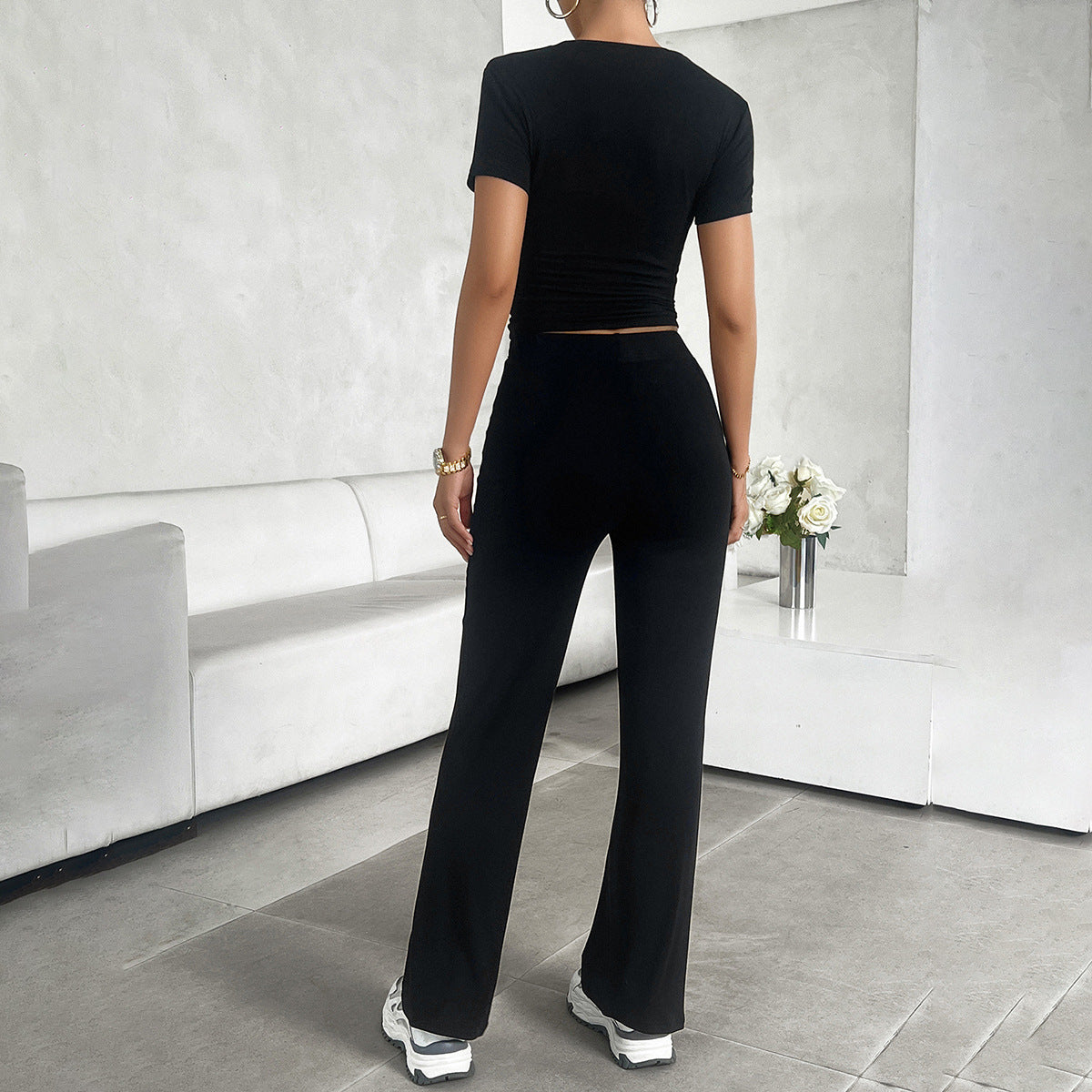 Roxanne | Women's Cropped Two-Piece Set
