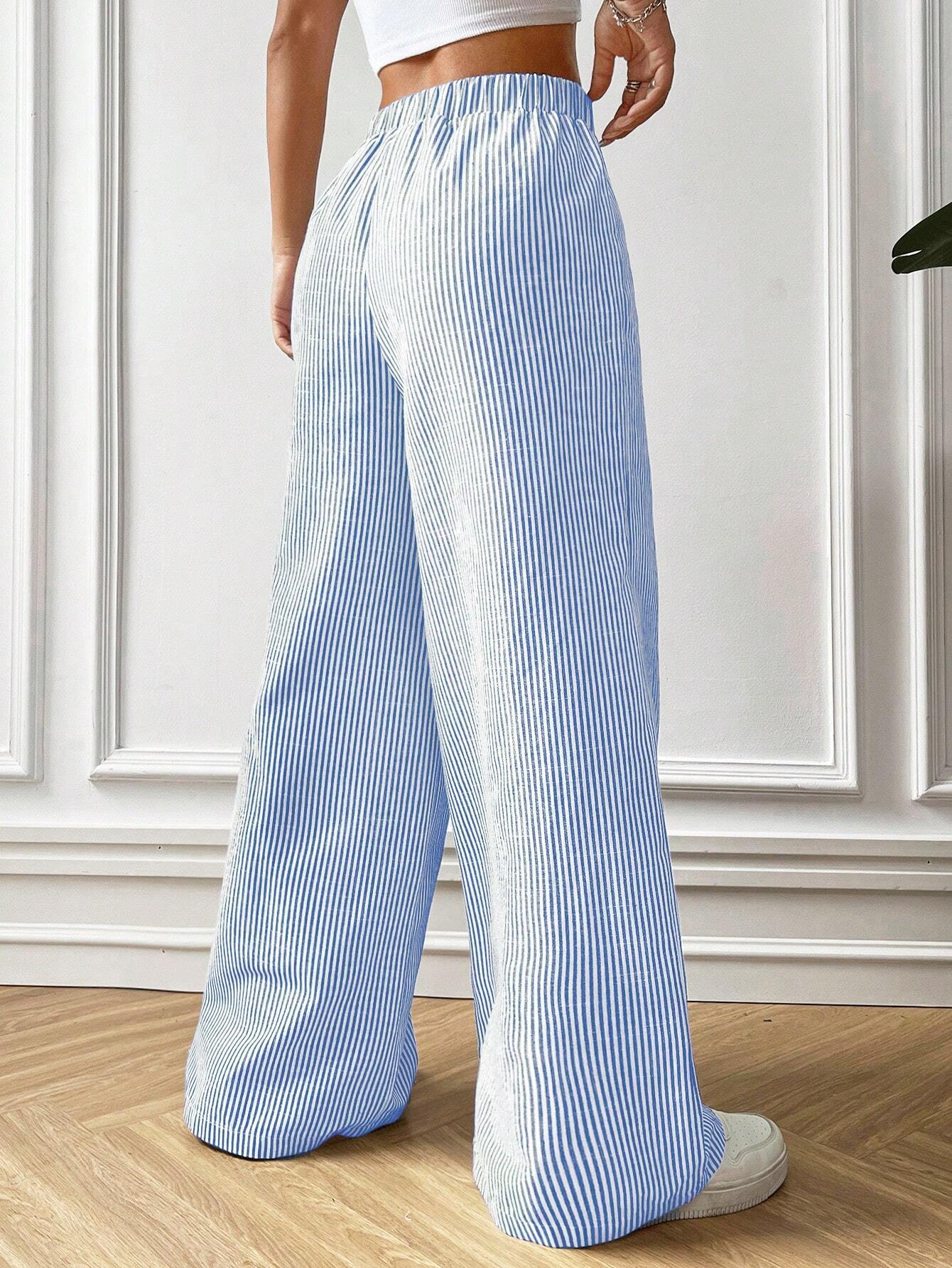 Malena | STRIPED FABRIC TROUSERS